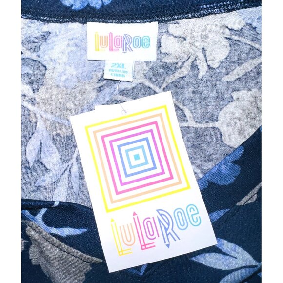 LuLaRoe Womens 2XL Floral Long-Sleeve V-Neck Dress - Picture 3 of 3